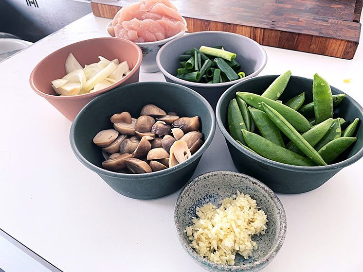 yaki udon ingredienser