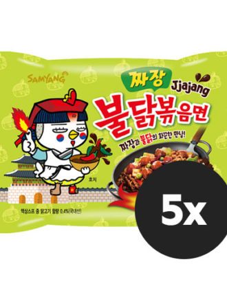 Samyang 5-pak hot chicken Jjajang 140 g.